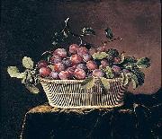 unknow artist Basket of Plums Sweden oil painting artist